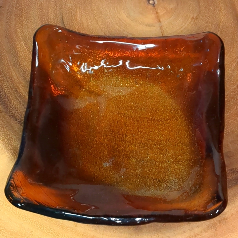 Recycled Glass Tray/ Candle Holder